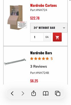 Wardrobe moving boxes