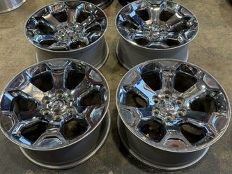 FREE DELIVERY (4) 2024 Dodge Ram 1500 Pickup Chrome Clad Wheels Rims + Caps 20" 6x5.5