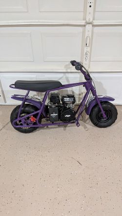 FRP Purple Gas-Powered Mini Bike