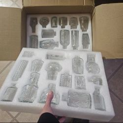 30 clear Glass Bud Vases, Small Vases for Centerpieces