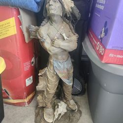 Native american door greeter statue