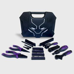 New Marvel Black Panther 82 piece Gift Tool Set with Socket Set and Hand Tools