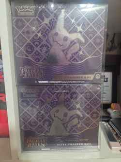 Pokémon Paldean Fates Elite Trainer Box Set of 2 *one is pokemon center