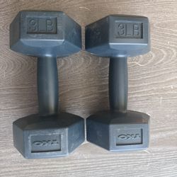 TKO 3 lb Dumbbells (Set of 2) — Great Condition 