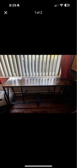 Metal and Wood TV Stand