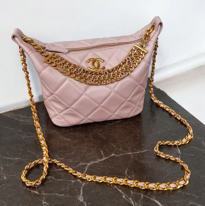Pink CHANEL Beaute Halo Shoulder Bag