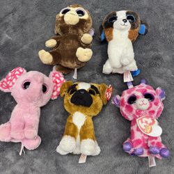 Bundle of 5 Beanie Boos in great shape!  2 Have Tags