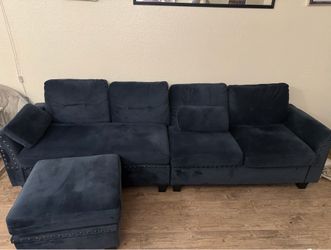 Dark blue couch