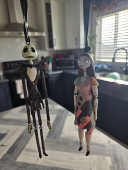 Nightmare Before Christmas Jack & Sally Hanging Ornaments