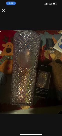 Starbucks White Gem Venti And Keychain 