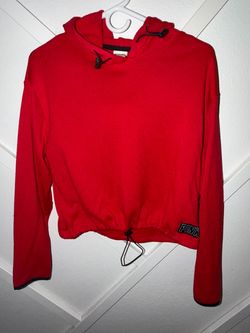 PINK Victoria's Secret Red Cropped Hoodie