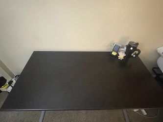 Dark Wood Desk – Sturdy & Modern