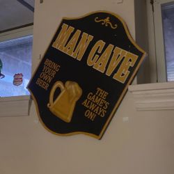 Man Cave Wall Hanging Sign