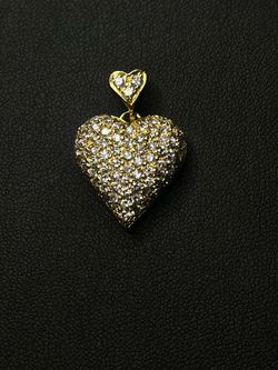 14k 8.6g 1.58 CTW Pave Heart Pendant