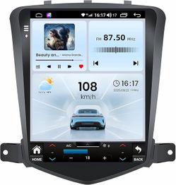 Car Radio for Chevy Cruze 2009-2015: 1024 * 768 HD Tesla-Style Touchscreen Wireless Carplay Andriod Auto 1080P Backup Camera Bluetooth 5.0 GPS 5G WiFi