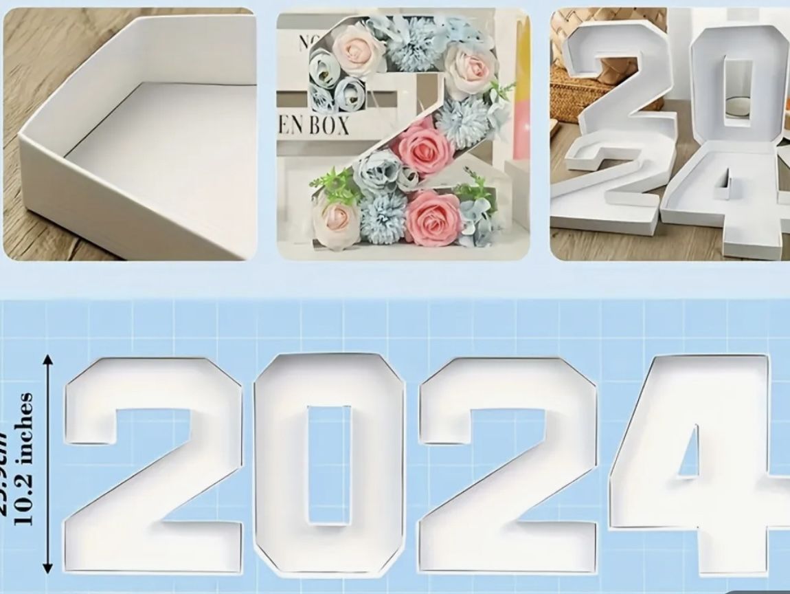 Cardboard Numbers 1 & 2