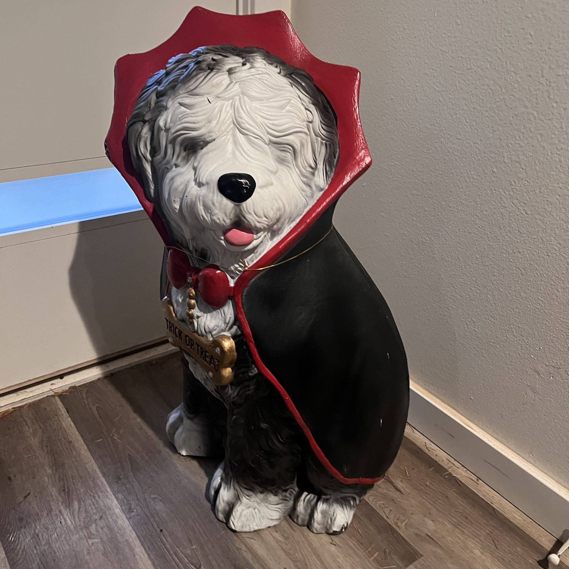 2.5ft Halloween Holiday Classics Decor LED Light Up Vampire Sheep Dog Statue Yard Decoration