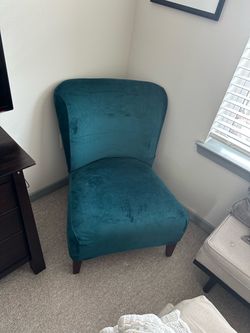 Teal Velvet Accent Chair