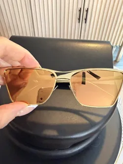 NEW Givenchy Giv Cut Gold Geometric Sunglasses Yellow Mirror – Neiman Marcus / Khloe Style