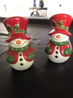 Christmas Snowmen Salt & Pepper Shakers