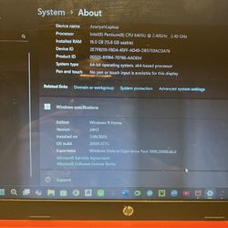 HP 15.6 Added 500GB Memory and 16GB RAM 