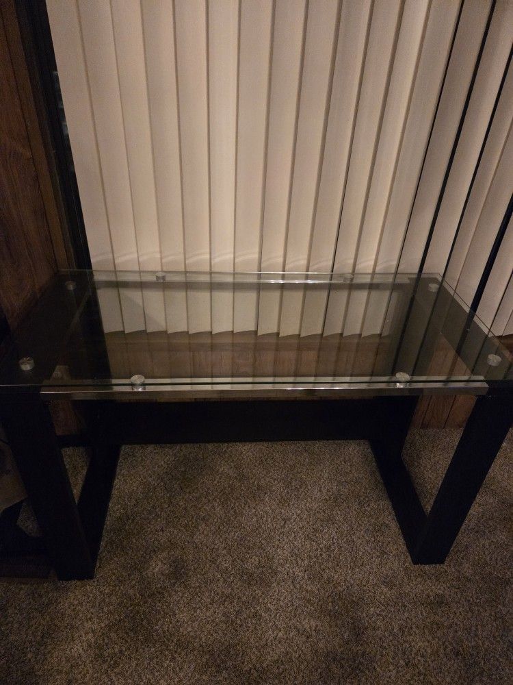 Glass Top Computer Desk