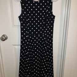 Calvin Klein Black Polkadot Dress Size 8