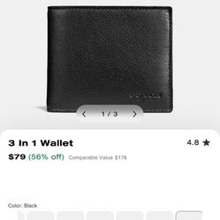 Men’s Wallet - Coach (New)
