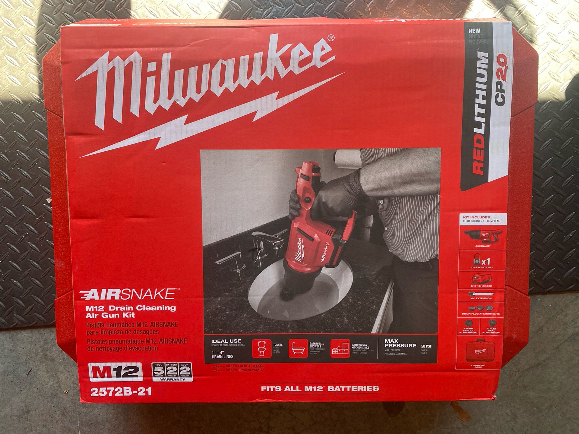 Milwaukee AIR SNAKE M12 Drain Cleaning Kit
