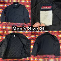 Vintage Dickies Workwear Mechanic Black Jacket Men’s Size XL Full Zip Quilted