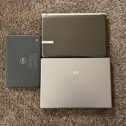 3 LAPTOPS – NOT WORKING – FOR PARTS / REPAIR