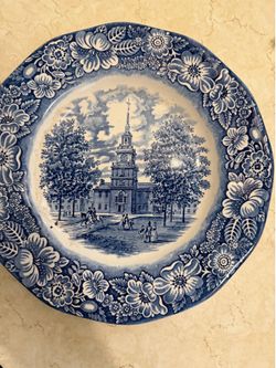 Liberty blue plates made in inland
