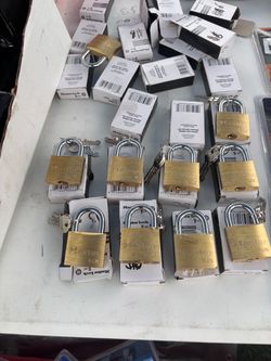 Master Lock V-Line Brass Padlocks Lot