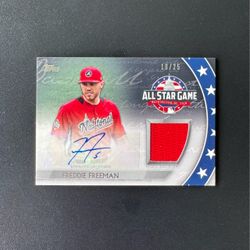 2018 Topps Update Freddie Freeman All-Star Stitches Autograph /25