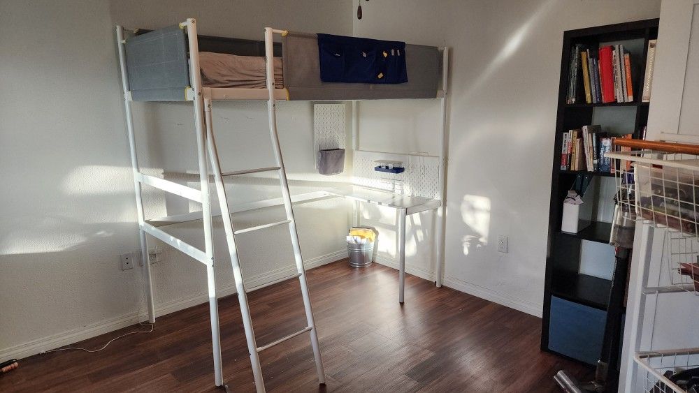 IKEA Vitval Loft Bed With Desk