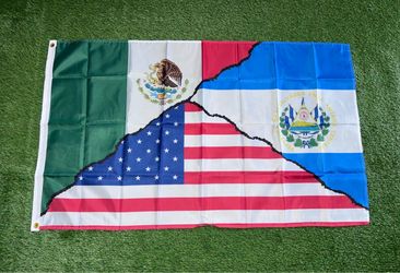 Usa Mexico El Salvador flag size 5’x3’