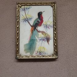 Vintage Framed Feathercraft Artwork