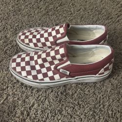Red Checkered Slip On Vans