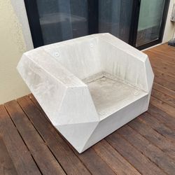 VONDOM BAZ 1 SEATER OUTDOOR WHITE LOUNGE CHAIRS