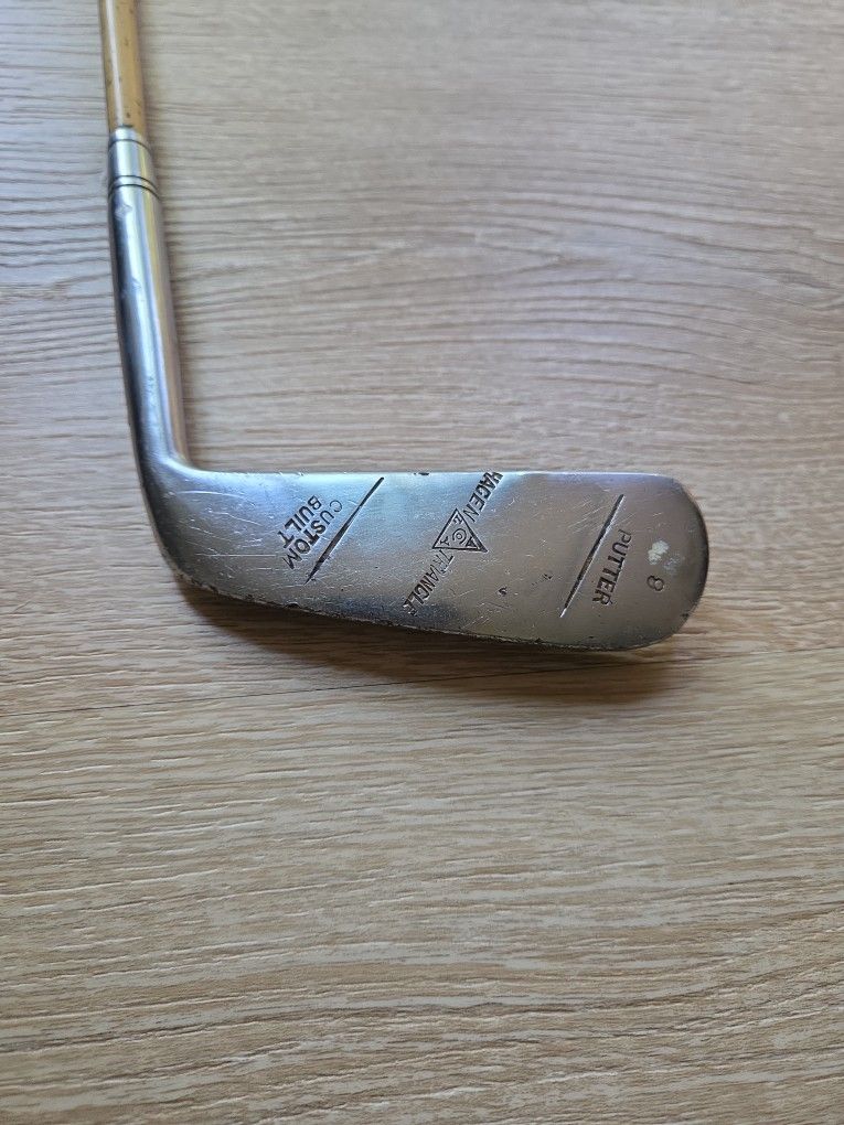 Very Rare Hagen triangle hickory putter