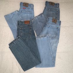 All 4 Wrangler Men’s Denim Jeans Bundle (3 pairs 33 x 32; 1 pair 32 x32)