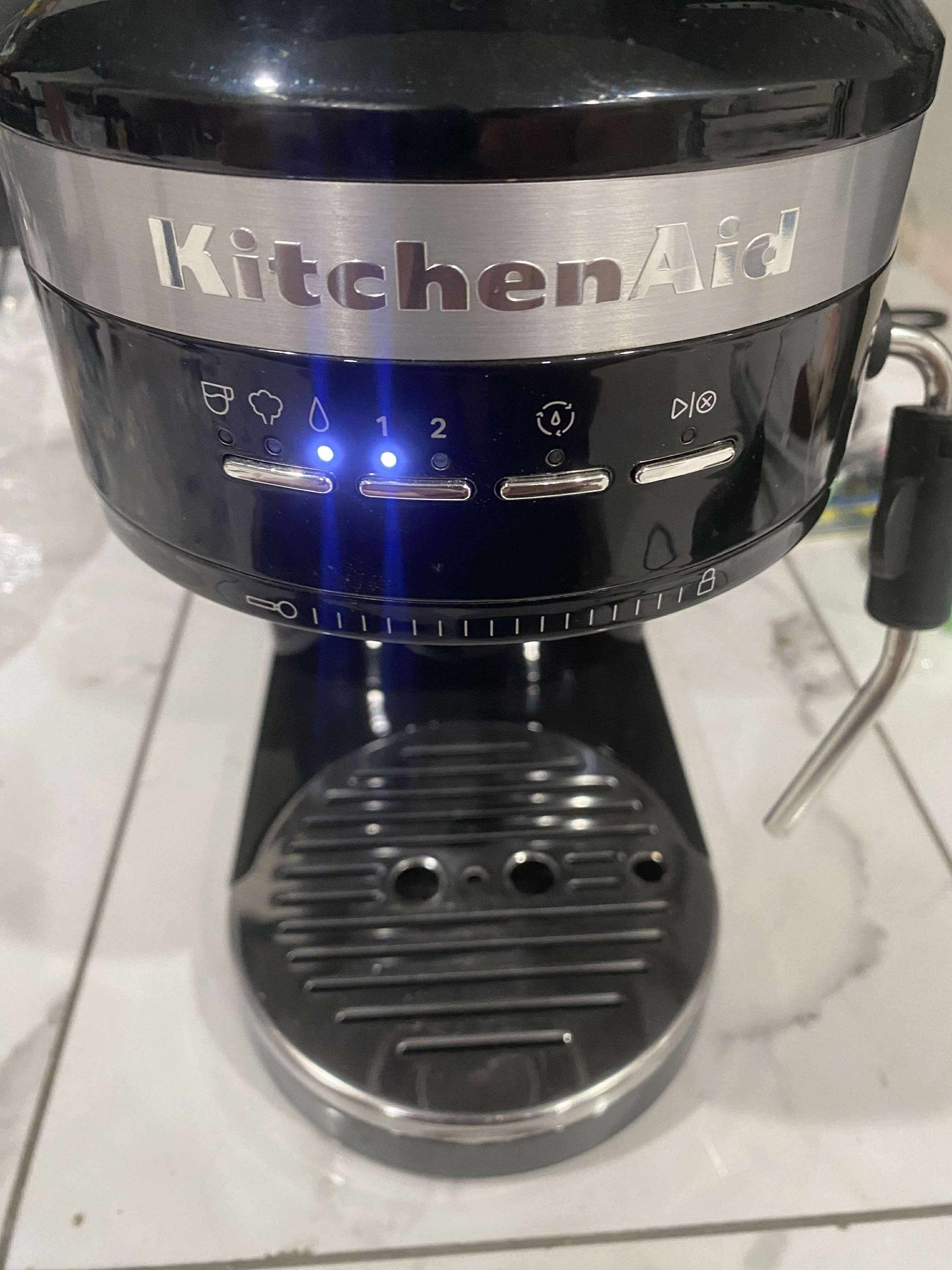 KitchenAid Metal Semi-Automatic Espresso Machine, KES6503OB