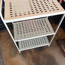 Ikea white metal rack

