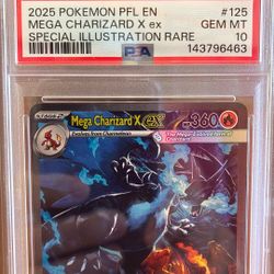 Mega Charizard X EX 125 PSA 10 Pokemon Phantasmal Flames