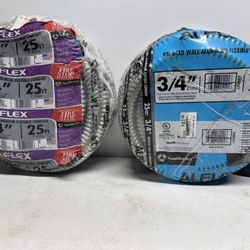 (2) Alflex Reduced Wall Aluminum Flexible Conduit 3/4” x 25’. $30 Each. Must Pickup