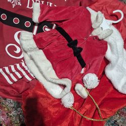 2 Christmas Bags Abd A Toddler Size  24 Months Girls X- Mas Outfit 