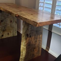 Live Edge Table And Live Edge Bench