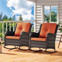 Patio Rocking Chairs Patio Rockers Outdoor Patio Furniture Set SILLAS MESADORAS 🆕🚎🚛🆕