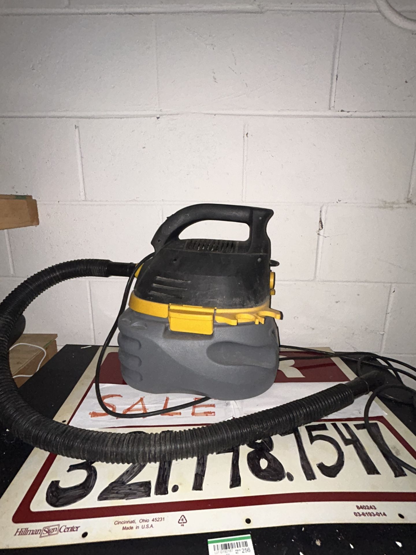 Shop vac - $15.00