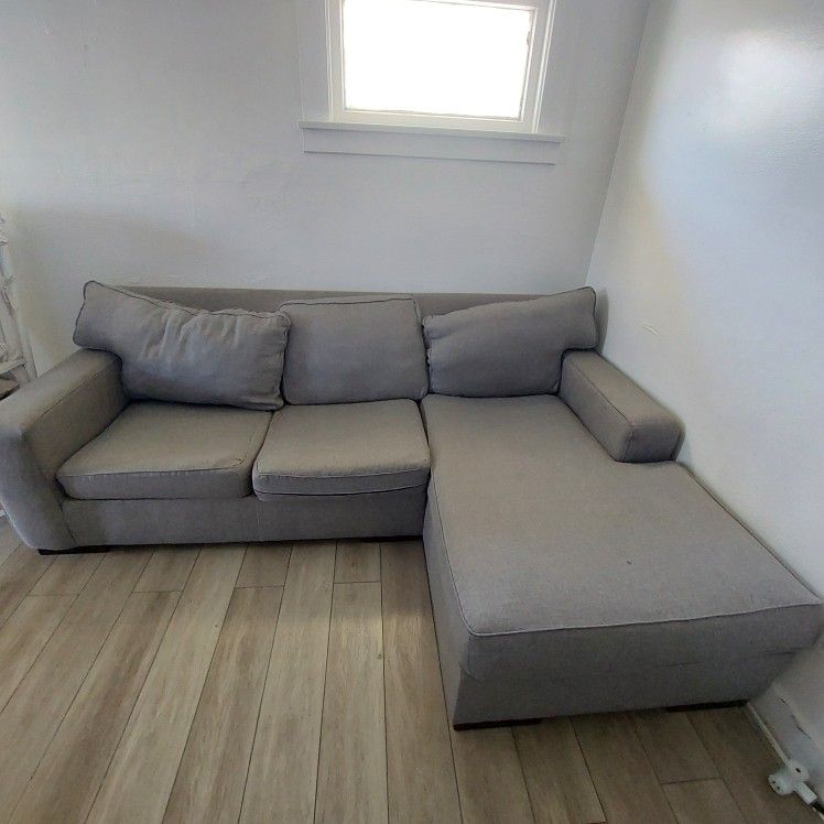 Grey L Sofa